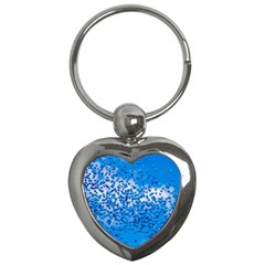 Blue Balloons In The Sky Key Chains (heart)  by FunnyCow