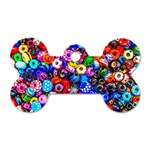 Colorful Beads Dog Tag Bone (Two Sides)