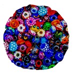 Colorful Beads Large 18  Premium Round Cushions