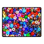Colorful Beads Double Sided Fleece Blanket (Small) 