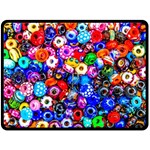 Colorful Beads Double Sided Fleece Blanket (Large) 
