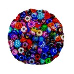 Colorful Beads Standard 15  Premium Flano Round Cushions