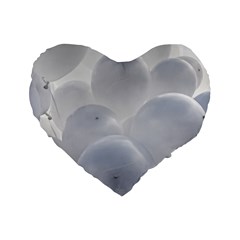 White Toy Balloons Standard 16  Premium Heart Shape Cushions by FunnyCow