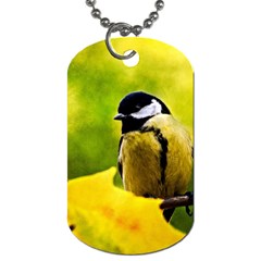 Tomtit Bird Dressed To The Season Dog Tag (one Side) by FunnyCow