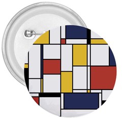 De Stijl Abstract Art 3  Buttons by FunnyCow