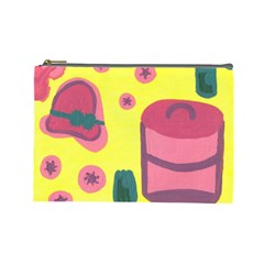 Candy Pink Hat Cosmetic Bag (large) by snowwhitegirl