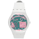 A Pink Dream Round Plastic Sport Watch (M)