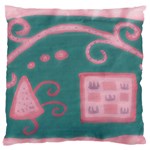 A Pink Dream Large Flano Cushion Case (One Side)