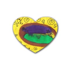Landscape Egg Heart Coaster (4 Pack)  by snowwhitegirl