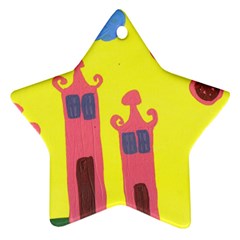 Three Houses Saying Ohhhh Star Ornament (two Sides) by snowwhitegirl