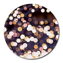Bright Light Pattern Round Mousepads by FunnyCow