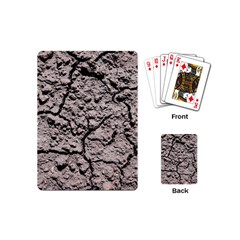 Earth  Dark Soil With Cracks Playing Cards (mini)  by FunnyCow