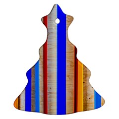 Colorful Wood And Metal Pattern Ornament (christmas Tree)  by FunnyCow