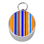 Colorful Wood And Metal Pattern Mini Silver Compasses
