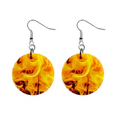Fire And Flames Mini Button Earrings by FunnyCow
