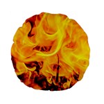 Fire And Flames Standard 15  Premium Flano Round Cushions Back