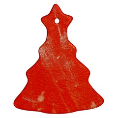 Grunge Red Tarpaulin Texture Ornament (christmas Tree)  by FunnyCow