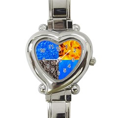 The Fifth Inside Vertical Pattern Heart Italian Charm Watch by FunnyCow
