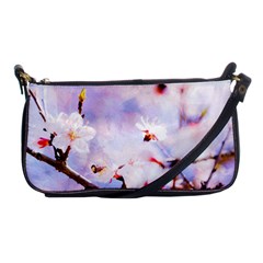Pink Sakura Purple Background Shoulder Clutch Bags by FunnyCow