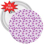 Violet Winter Hats 3  Buttons (10 pack) 