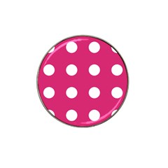 Pink Dot Hat Clip Ball Marker by snowwhitegirl