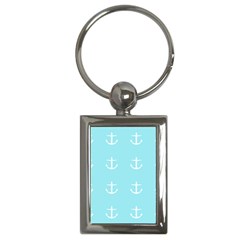 Aqua Anchor Key Chains (rectangle) 