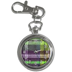 Neon Green Plaid Flannel Key Chain Watches by snowwhitegirl
