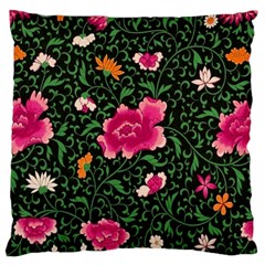 Pink Japan Floral Large Cushion Case (one Side) by snowwhitegirl