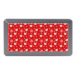 Hearts And Star Dot Red Memory Card Reader (Mini) Front