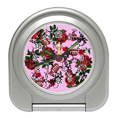 Pink Rose Vampire Travel Alarm Clock by snowwhitegirl