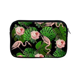 Flamingo Floral Black Apple Macbook Pro 13  Zipper Case by snowwhitegirl