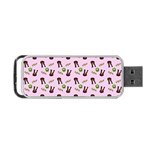 School Girl Pattern Pink Portable USB Flash (Two Sides)