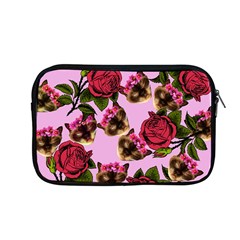 Lazy Cat Floral Pattern Pink Apple Macbook Pro 13  Zipper Case by snowwhitegirl