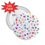 Colorful Abstract Symbols 2.25  Buttons (100 pack) 