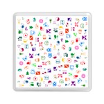 Colorful Abstract Symbols Memory Card Reader (Square)