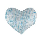 Let It Rain Standard 16  Premium Flano Heart Shape Cushions Front