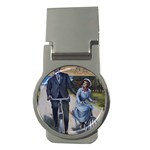 Couple On Bicycle Money Clips (Round)  Front