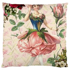 Flower Girl Large Flano Cushion Case (one Side) by vintage2030