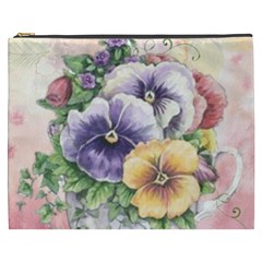 Lowers Pansy Cosmetic Bag (xxxl) by vintage2030