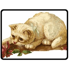 Cat 1827211 1920 Double Sided Fleece Blanket (large)  by vintage2030