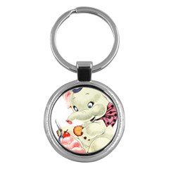 Elephant 1650653 1920 Key Chains (round)  by vintage2030