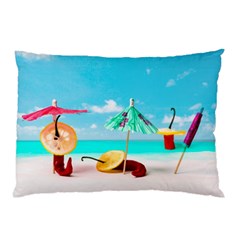 Red Chili Peppers On The Beach Pillow Case by FunnyCow