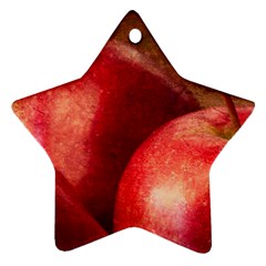 Three Red Apples Ornament (star) by FunnyCow