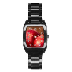 Three Red Apples Stainless Steel Barrel Watch by FunnyCow