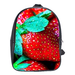 Red Strawberries School Bag (large) by FunnyCow