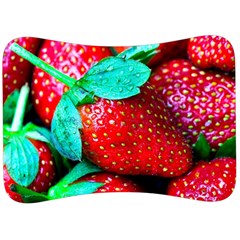 Red Strawberries Velour Seat Head Rest Cushion by FunnyCow