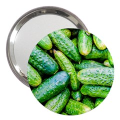 Pile Of Green Cucumbers 3  Handbag Mirrors by FunnyCow
