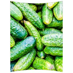 Pile Of Green Cucumbers Back Support Cushion by FunnyCow