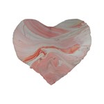 Pink Clouds Standard 16  Premium Flano Heart Shape Cushions Back