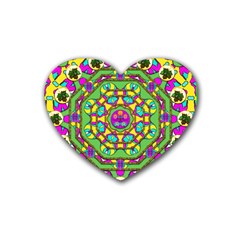 Cool Colors To Love And Cherish Heart Coaster (4 Pack)  by pepitasart